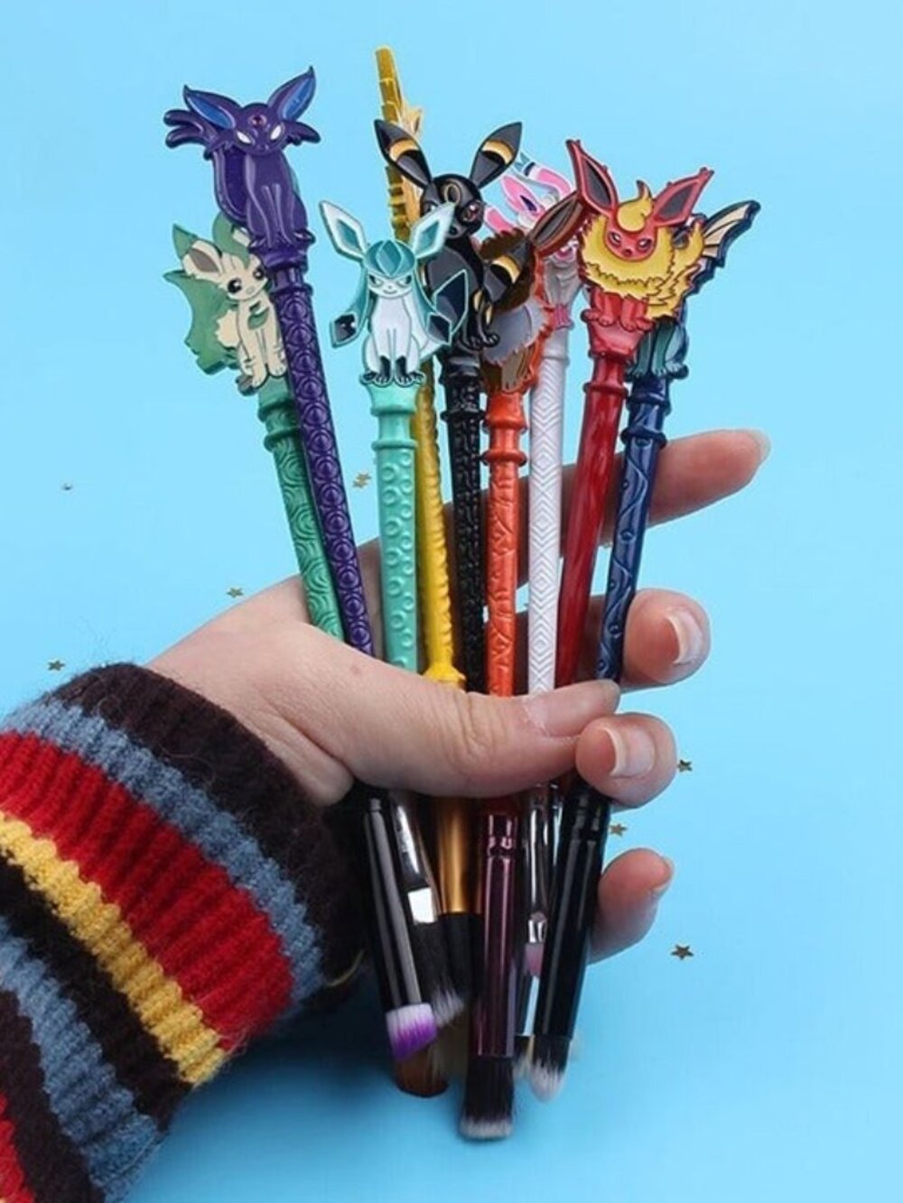 Pokemon Eevee Evolutions Make-Up Brushes COMPLETE SET